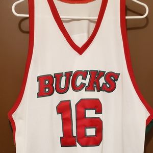 NBA Milwaukee Bucks Bob  Lanier Stitched Jersey Brand Mitchell Ness Size 54